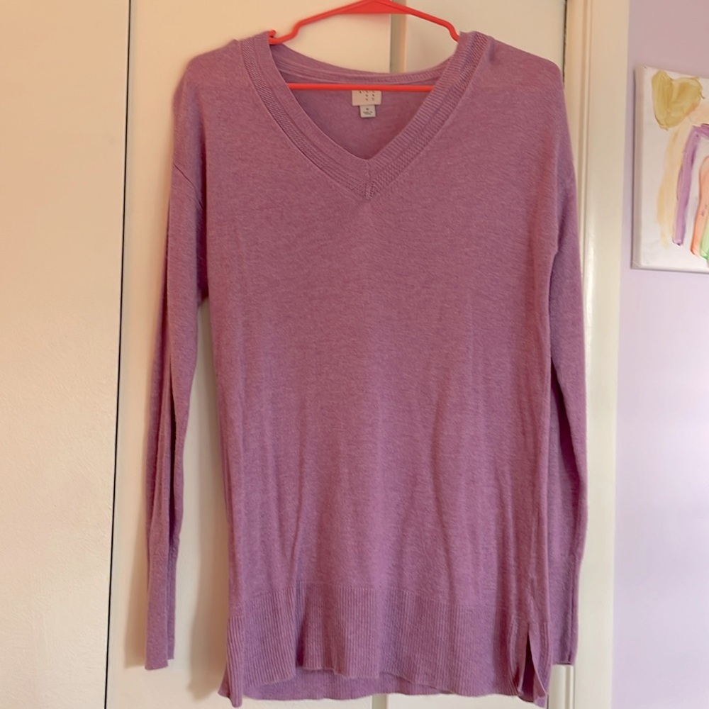 Purple/lilac light tunic sweater- S